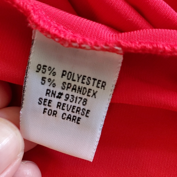 GRACE Red Dress Blouse Shirt SMALL - Picture 9 of 11